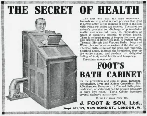 Twenties Prints: Advert for Foot's Bath Cabinet 1924