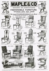 Wood Prints: Advert for for Maple & Co chairs 1900