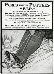 Legs Prints: Advert for Foxs Puttees 1914