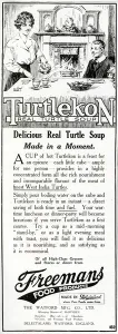 Boiling Prints: Advert for Freemans Turtlekon soup 1919