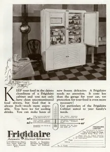 Luxury Prints: Advert for Frigidaire electrical fridge
