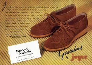 Joyce Prints: Advert for Gadabout by Joyce California shoes 1946