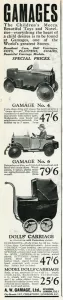 Prams Prints: Advert for Gamages childrens toys 1929