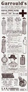Nurse Prints: Advert for Garroulds uniforms for nurses 1916