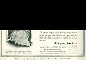 Toddler Prints: Advert for Glaxo baby food 1914