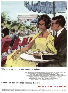 Paris Prints: Advertisement for the Golden Arrow - British Railways