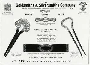 Accessories Prints: Advert for Goldsmiths & Silversmiths accessories 1914