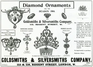 Regent Prints: Advert for Goldsmiths & Silversmiths jewellery 1904