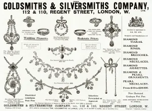 Regent Prints: Advert for Goldsmiths & Silversmiths jewellery 1904