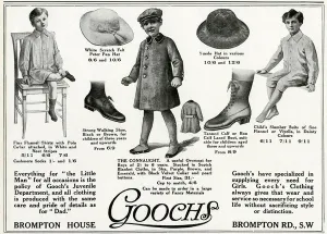 Boots Prints: Advert for Goochs boys clothing 1915