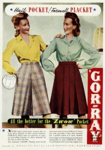 Check Prints: Advert for Gor-ray Koneray pocket skirts 1943