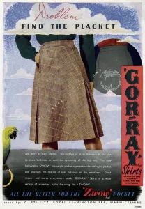 Tweed Prints: Advert for Gor-ray Koneray pocket skirts 1944