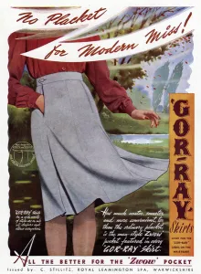 Pocket Prints: Advert for Gor-ray Koneray pocket skirts 1945