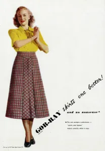 Blouse Prints: Advert for Gor-ray skirts 1948