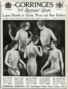 Undergarment Prints: Advert for Gorringes lingerie 1923