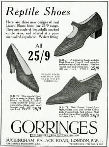 Heel Prints: Advert for Gorringes reptile shoes