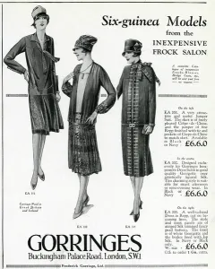 Suits Prints: Advert for Gorringes womens frocks 1927