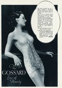 Girdle Prints: Advert for Gossard underwear 1935