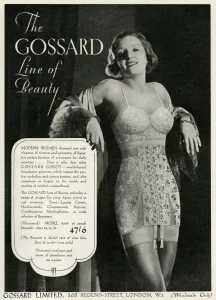 Girdle Prints: Advert for Gossard underwear 1935