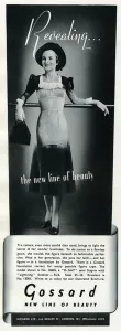Undergarment Prints: Advert for Gossard underwear 1937