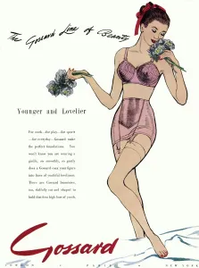Bras Prints: Advert for Gossard underwear 1948