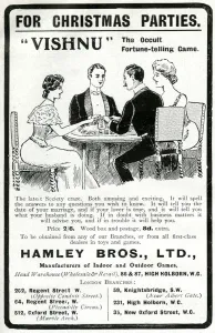 Table Prints: Advert for Hamley Bros fortune-telling game 1905