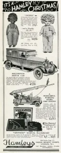 Shopping Prints: Advert for Hamleys Christmas toys 1929