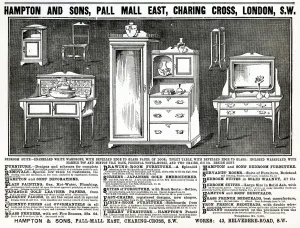 Towel Prints: Advert for Hampton & Sons bedroom suite 1886
