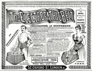 Cure Prints: Advert for Harness Electropathic Corset Belts 1895