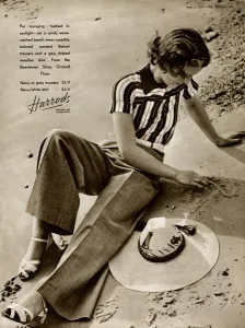 Shirt Prints: Advertisement for Harrods beachwear