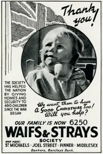 1941 Prints: Advert for help of homeless children 1941
