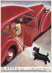 Minx Prints: Advertisement for a Hillman Minx