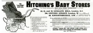 Prams Prints: Advert for Hitchings Baby Store 1896