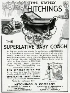 Prams Prints: Advert for Hitchings Company prams 1937