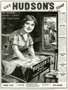 Soap Prints: Advert for Hudsons Soap 1885