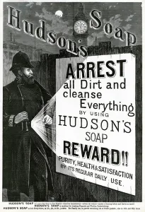 Soap Prints: Advert for Hudsons Soap 1888