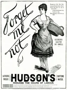 Soap Prints: Advert for Hudsons Soap 1890