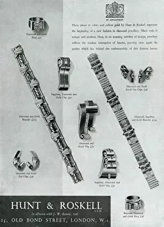 Rings Prints: Advert for Hunt & Roskell jewellery 1937 Advert for Hunt & Roskell jewellery 1937