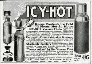 Drink Prints: Advert for Icy-Hot vacuum flasks 1916