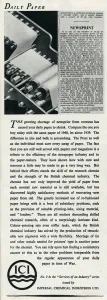 Size Prints: Advert for Imperial Chemical Industries; shortage of paper