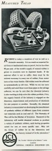 Rubber Prints: Advert for Imperial Chemical Industries; shortage of rubber