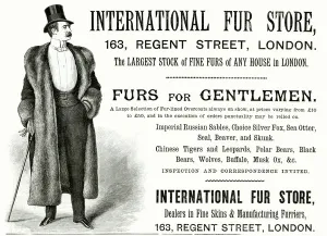 Smart Prints: Advert for International Fur Store 1889