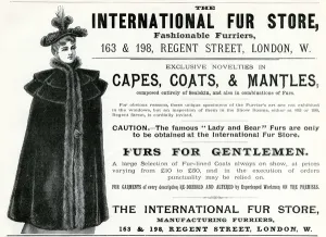 Overcoat Prints: Advert for International Fur Store 1893