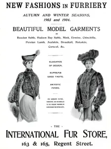 Store Prints: Advert for International Fur Store 1903