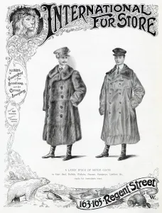 Store Prints: Advert for International Fur Store 1905