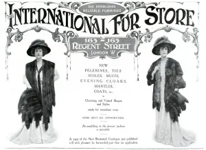Feathered Prints: Advert for International Fur Store 1908