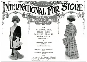 Muff Prints: Advert for International Fur Store 1908