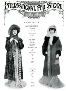 Store Prints: Advert for International Fur Store 1908