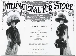 Store Prints: Advert for International Fur Store 1909