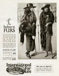 Muffs Prints: Advert for International Fur Store 1919